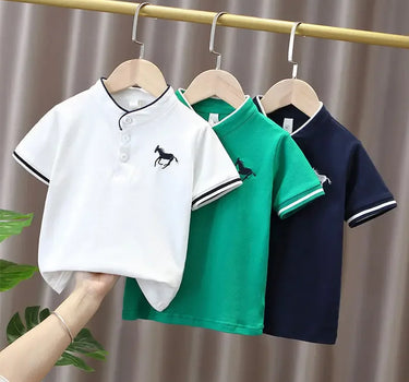 Kids Boys Polo Shirts Summer Breathable Cotton Kids Clothes